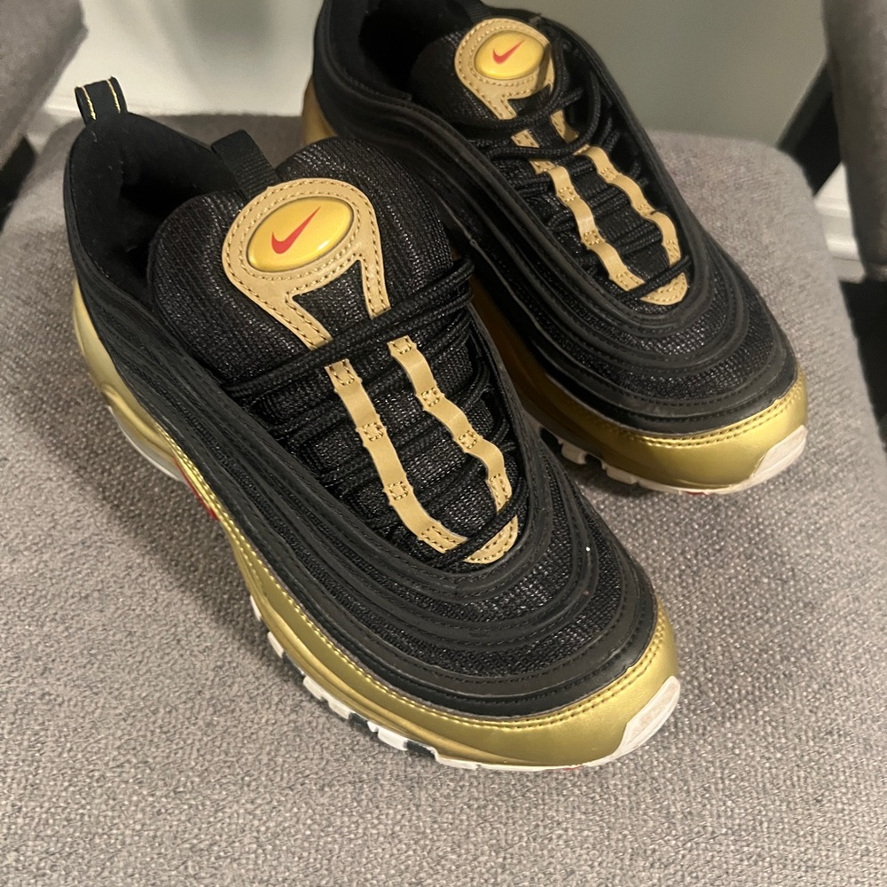 Nike Airmax 97 Black and Gold Sneakers
